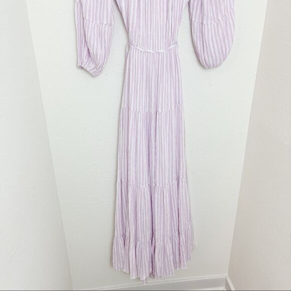 NWT Cinq A Sept Dress Lyle Striped Smocked Dress - Picture 6 of 12